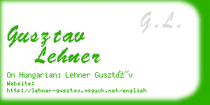 gusztav lehner business card